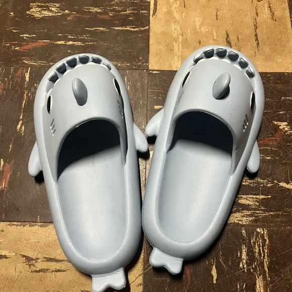 Cute Shark Slippers in Light Blue - Picture 1 of 7